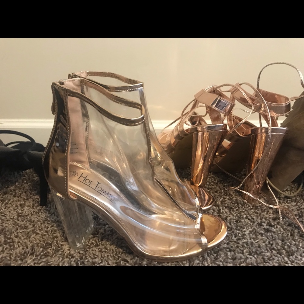 Clear plastic Heels